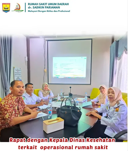 Rapat dengan Kepala Dinas Kesehatan terkait operasional rumah sakit